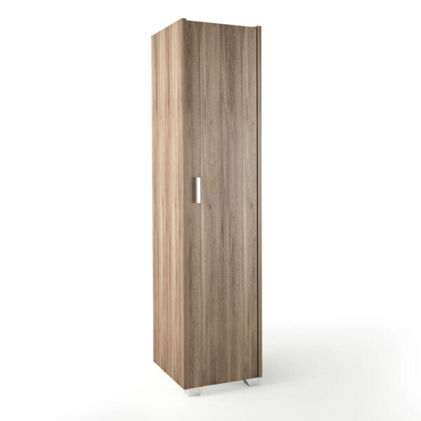 Ντουλάπα μονόφυλλη σε χρώμα καρυδί 48x50x180