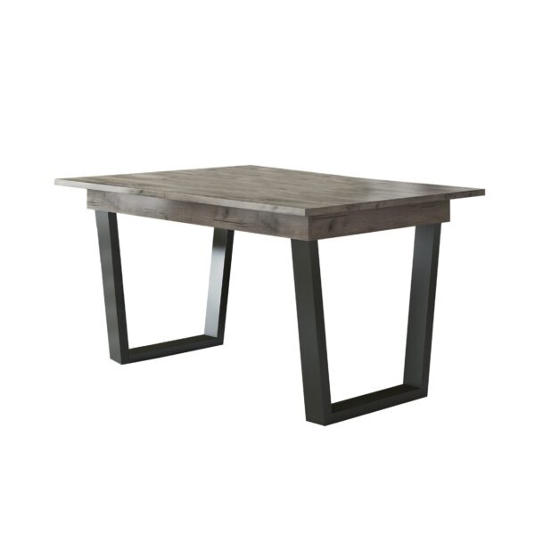 Τραπέζι φαγητού "ΗΦΑΙΣΤΟΣ" ανοιγόμενο σε χρώμα σταχτί 160(+40)x90x75