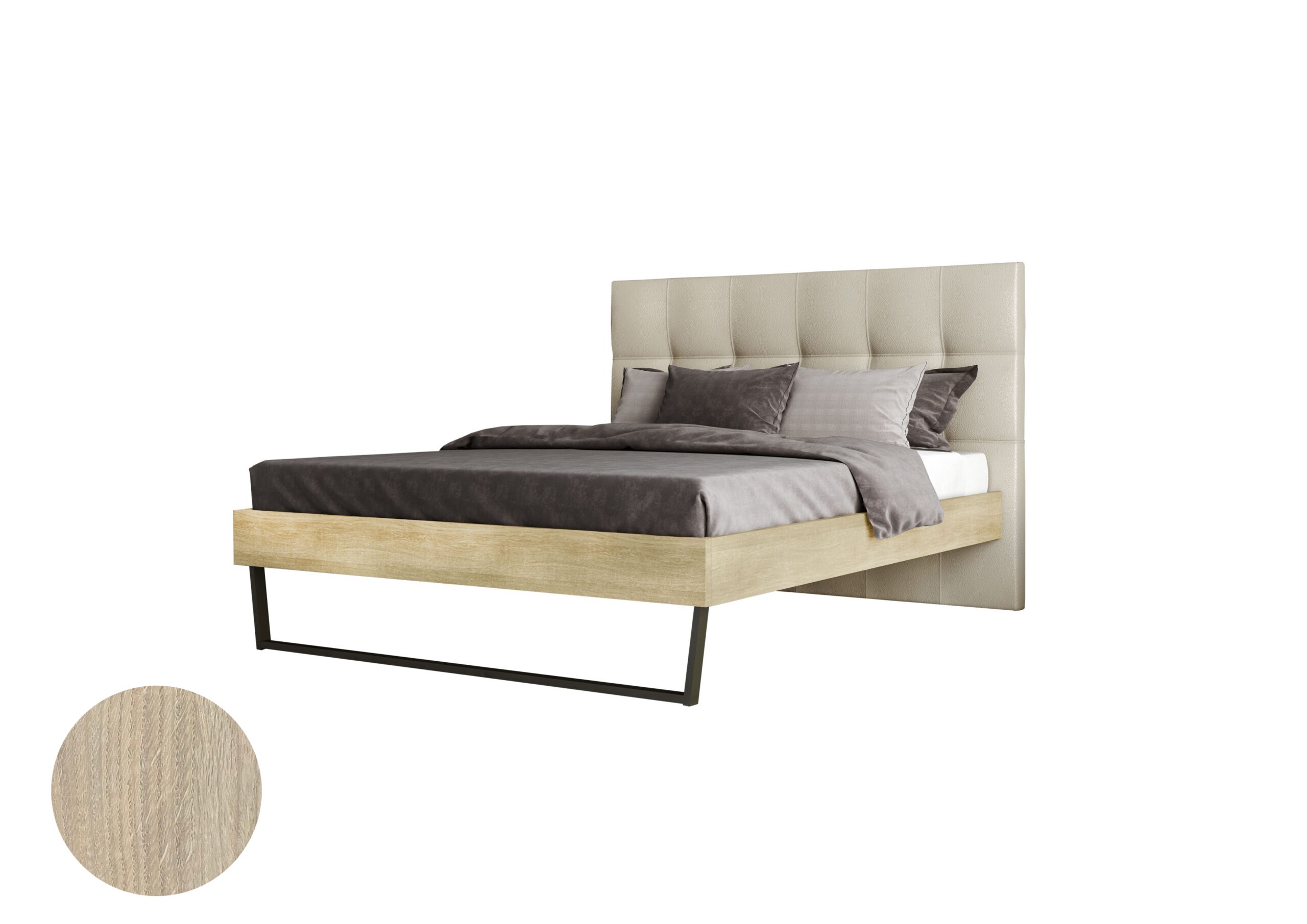 500-00512-scaled Κρεβάτι "ROYAL" διπλό σε χρώμα δρυς 160x200 - Image 1