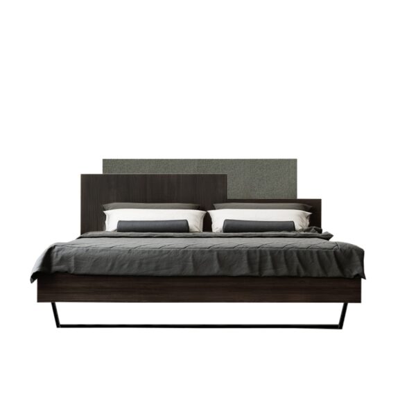 Κρεβάτι "ΜΟΡΦΕΑΣ" διπλό σε χρώμα βέγγε-γκρι ανοίχτο 160x200