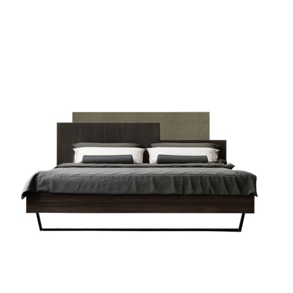 Κρεβάτι "ΜΟΡΦΕΑΣ" διπλό σε χρώμα βέγγε-μόκα σκούρο 160x200
