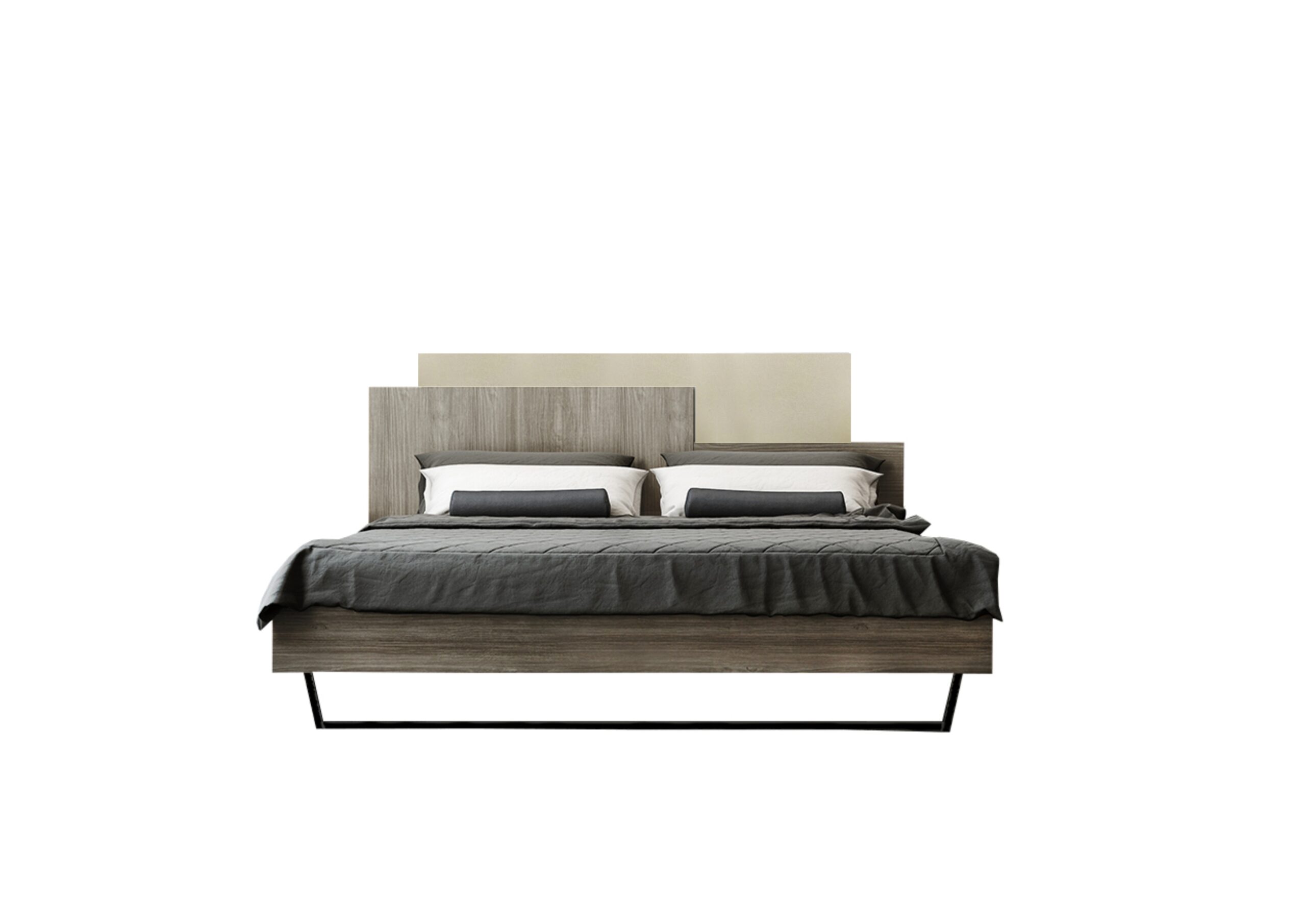 500-00579-scaled Κρεβάτι "ΜΟΡΦΕΑΣ" διπλό σε χρώμα σταχτί-εκρου ανοιχτό 160x200 - Image 1