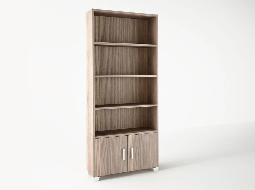 500-00603 Βιβλιοθήκη σε χρώμα σταχτί 75x30x180 - Image 1
