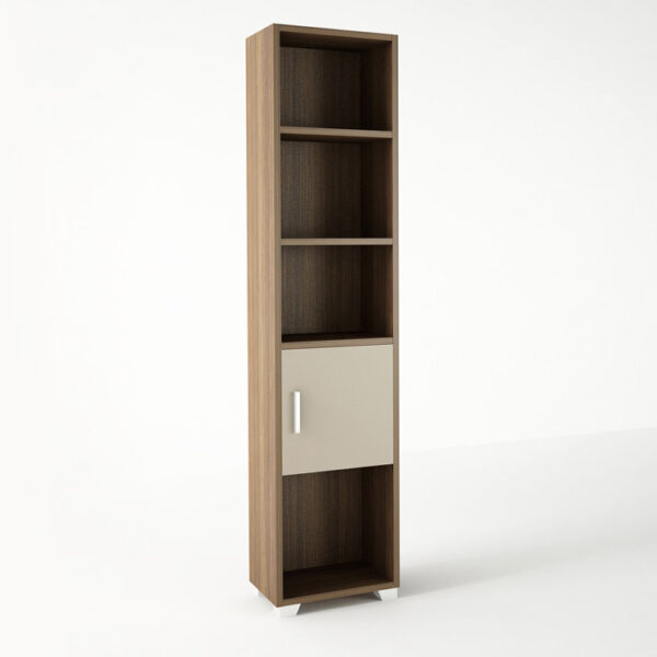 Βιβλιοθήκη παιδική σε χρώμα καρυδί-εκρού 40x30x180