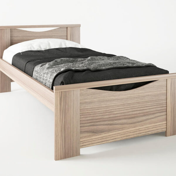 Κρεβάτι "ΧΑΜΟΓΕΛΟ" μονό σε χρώμα σταχτί 90x190