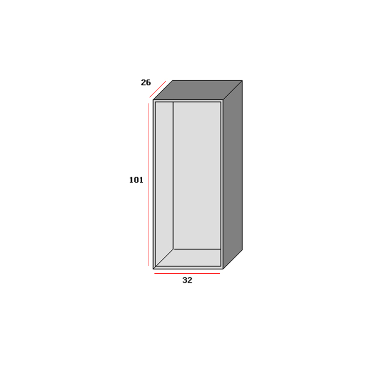 500-00718 Κουτί "SMART" κάθετο σε διάφορα χρώματα 32x26x101 - Image 1