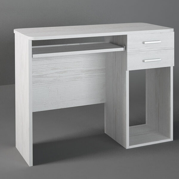 Γραφείο εργασίας σε χρώμα λευκό ρουστικ 100x55x80