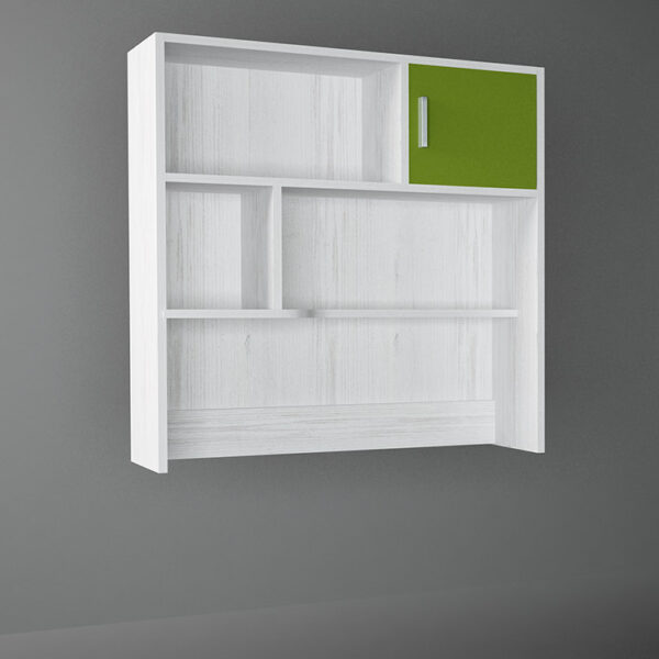 Εταζέρα σε χρώμα λευκό ρουστίκ-λαχανί 100x30x100