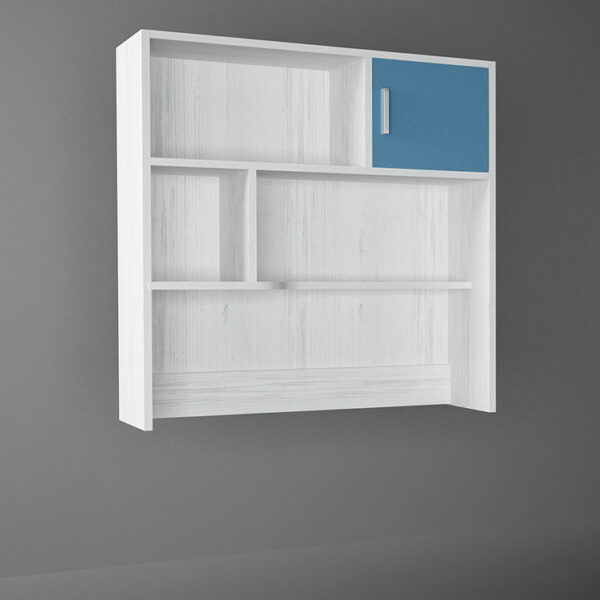 Εταζέρα σε χρώμα λευκό ρουστίκ-σιέλ 100x30x100