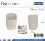 Θήκες οδοντόβουρτσας πλαστικές σε σετ 5Χ - Beige - 21554 - Image 2