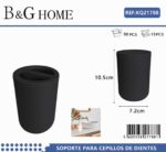 Θήκες οδοντόβουρτσας πλαστικές σε σετ 5Χ - Black - 21788 - Image 2