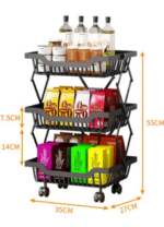 Τροχήλατη ραφιέρα τροφίμων κουζίνας - 1026-3 - 522107 - Image 3