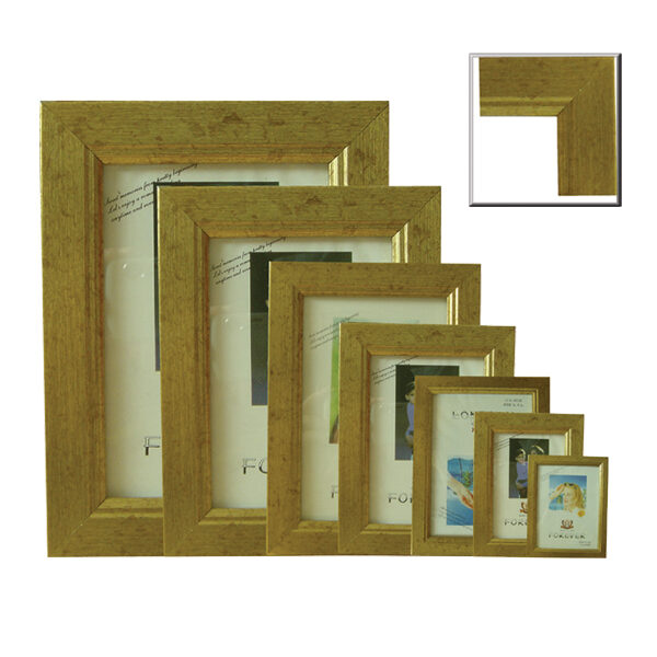 Πλαστική κορνίζα χρυσή επιτραπέζια 15Χ20