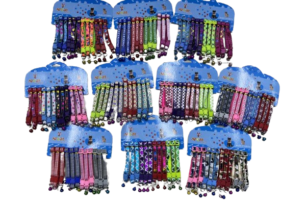 Περιλαίμιο - Κολάρο γάτας με κουδουνάκι - 1cm - 12pcs - 550201