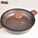 Ρηχή κατσαρόλα αντικολλητική με καπάκι - 3.9L - CA004-BS28-Black - DSP - 563776 - Image 2