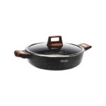 Ρηχή κατσαρόλα αντικολλητική με καπάκι - 5.5L - CA005-BS32-Black - DSP - 563905