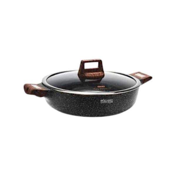 Ρηχή κατσαρόλα αντικολλητική με καπάκι - 5.5L - CA005-BS32-Black - DSP - 563905