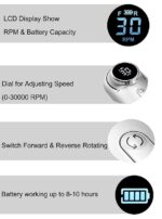 Επαναφορτιζόμενος τροχός μανικιούρ-πεντικιούρ – VKN-UV301 - 581290 - Green - Image 2