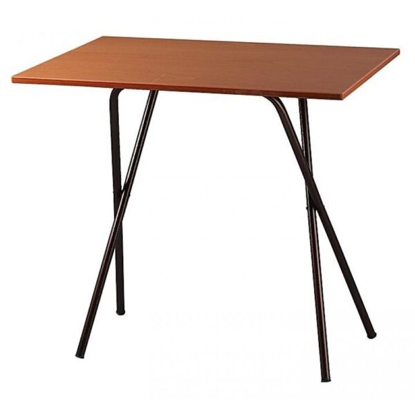 Τραπέζι μεταλλικό σε χρώμα μαύρο/καφέ 100x60x76