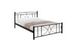 Κρεβάτι "ΡΟΜΒΟΣ NEW"  διπλό από μέταλλο σε μαύρο gloss χρώμα 150x200