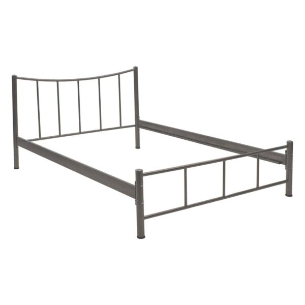 Κρεβάτι "REST"  διπλό από μέταλλο σφυρήλατο σε γκρι χρώμα 150x200