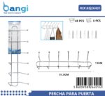 Μεταλλική επιτοίχια κρεμάστρα 6 θέσεων - 26401 - Image 2