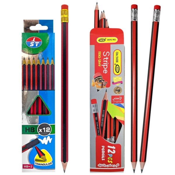 Μολύβι Ριγέ με Γόμα  JustNote 80131