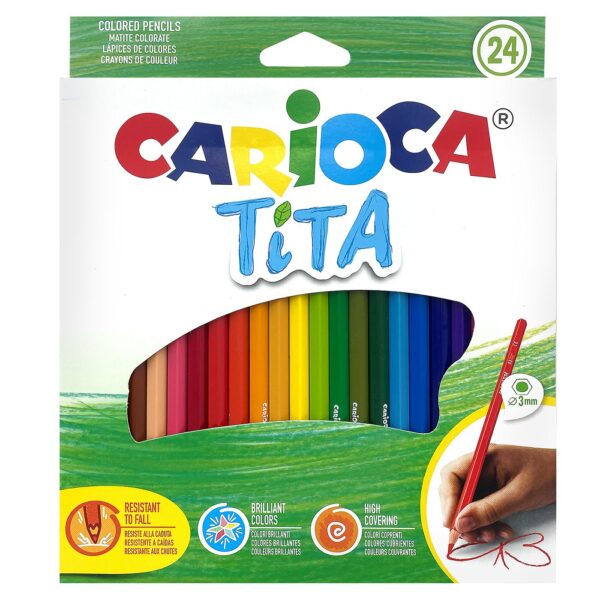 Ξυλομπογιά Οικολογική Carioca Τιτα σετ=24 Χρώματα  Carioca 42794