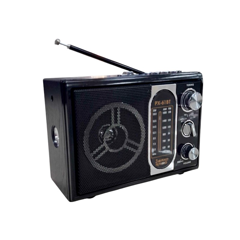 617156-2 Επαναφορτιζόμενο ραδιόφωνο - PX-61BT - 617156 - Black - Image 1