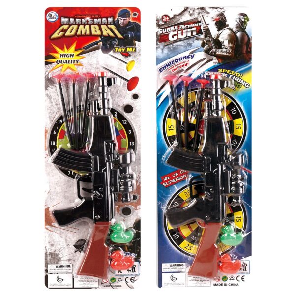 Όπλο-Πάπιες-Βελάκια σε Καρτέλα 16x49x2cm ToyMarkt 88837