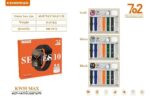 Σετ Smartwatch με ασύρματα ακουστικά Bluetooth & 7 λουράκια - KW55 MAX - 750360 - Black - Image 2