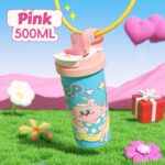 Παιδικό παγούρι-θερμός - 500ml - 696222 - Pink/Blue - Image 2