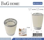 Θήκες οδοντόβουρτσας πλαστικές σε σετ 5Χ - Beige - 21584 - Image 2