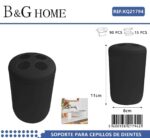 Θήκες οδοντόβουρτσας πλαστικές σε σετ 5Χ - Black - 21794 - Image 2