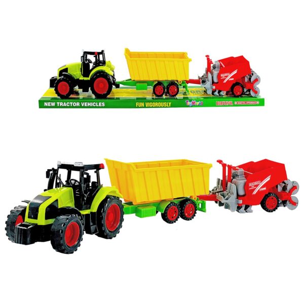 Τρακτέρ Friction & 2 Ρυμουλκούμενα 58x12x11cm ToyMarkt 902334
