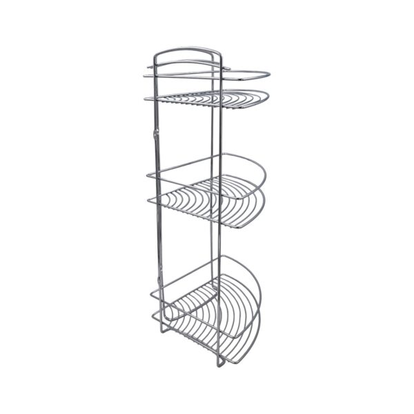 Ραφιέρα μπάνιου γωνιακή με 3 ράφια μεταλλική 32x23x60