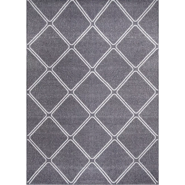 Χαλί "FAYNO" σε χρώμα γκρι/λευκό 67x135