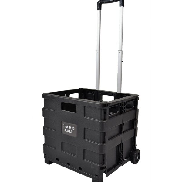 Καρότσι πτυσσόμενο βαρέως τύπου σε μαύρο χρώμα 33x40x85
