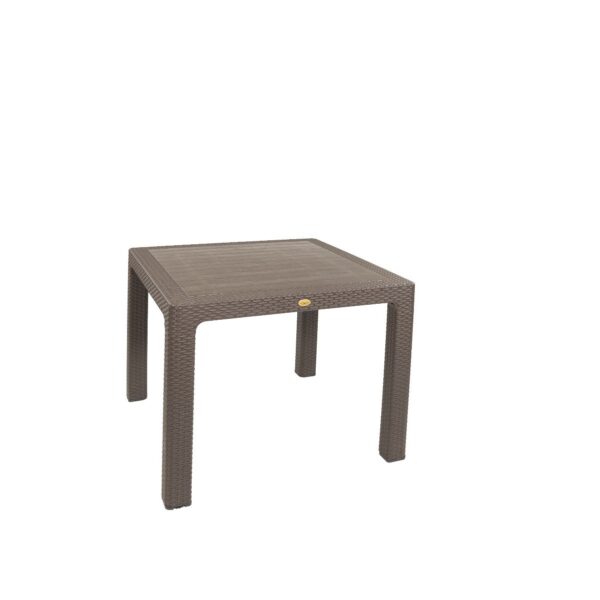 Τραπέζι από πολυπροπυλένιο σε καφέ χρώμα 90x90x75