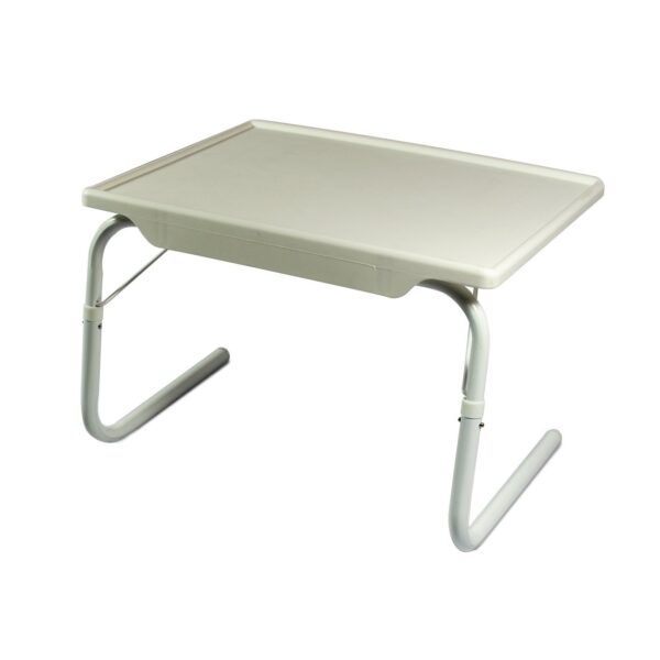 Τραπέζι πτυσσόμενο από μέταλλο σε λευκό χρώμα 52x40x35