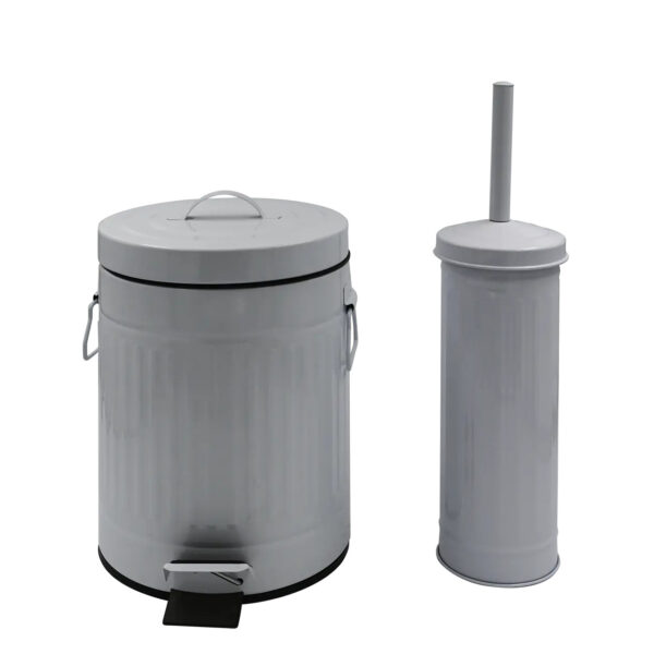 Κάδος πεντάλ “TRENDY” από μέταλλο σε λευκό χρώμα 12lt