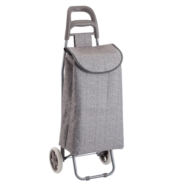 Καρότσι-τρόλεϋ λαϊκής "ΒΡΑΧΟΣ" υφασμάτινο σε χρώμα γκρι 36x27x95/33Lt