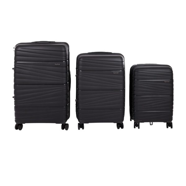 Σετ βαλίτσες 3τμχ "TRAVEL" σε χρώμα ανθρακί