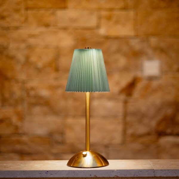 Επιτραπέζιο επαναφορτιζόμενο φωτιστικό "VERDE" σε χρώμα πράσινο/χρυσό 1800mAh