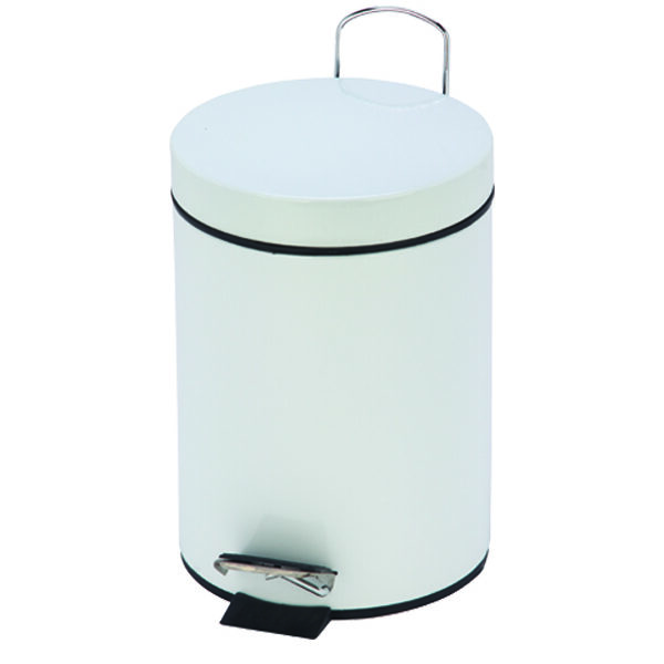 Πεντάλ μεταλλικό λευκό ματ 5lt