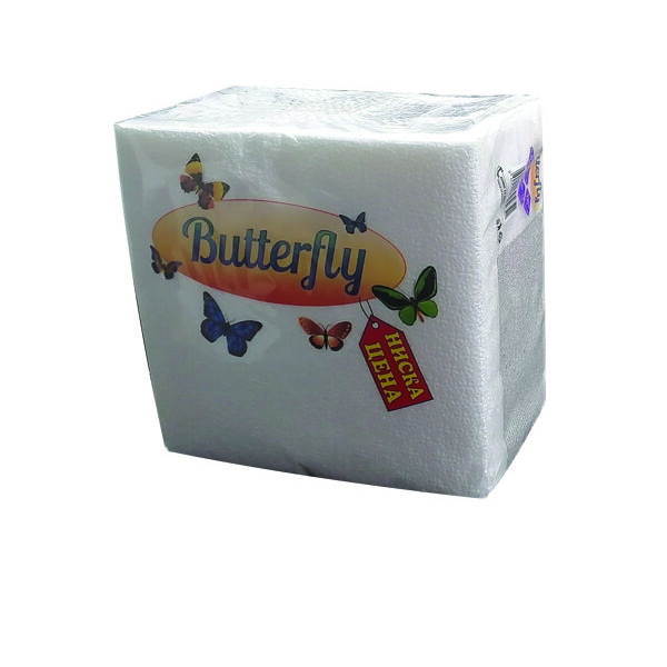 Σετ 80 χαρτοπετσέτες λευκές 33x33cm