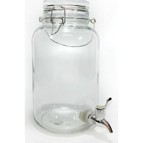 Γυάλινο βάζο αεροστεγές με βρυσάκι 4000ml