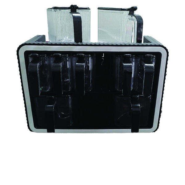 Σταντ μπαχαρικών με 9 βαζάκια και κουταλάκια