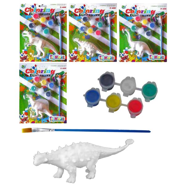 Σετ Χρωματισμού Δεινόσαυρος & 6 Χρώματα 18x23cm ToyMarkt 913315