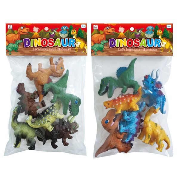 6 Δεινοσαυράκια 8-12cm σε Σακουλάκι 19x30x5cm ToyMarkt 913454